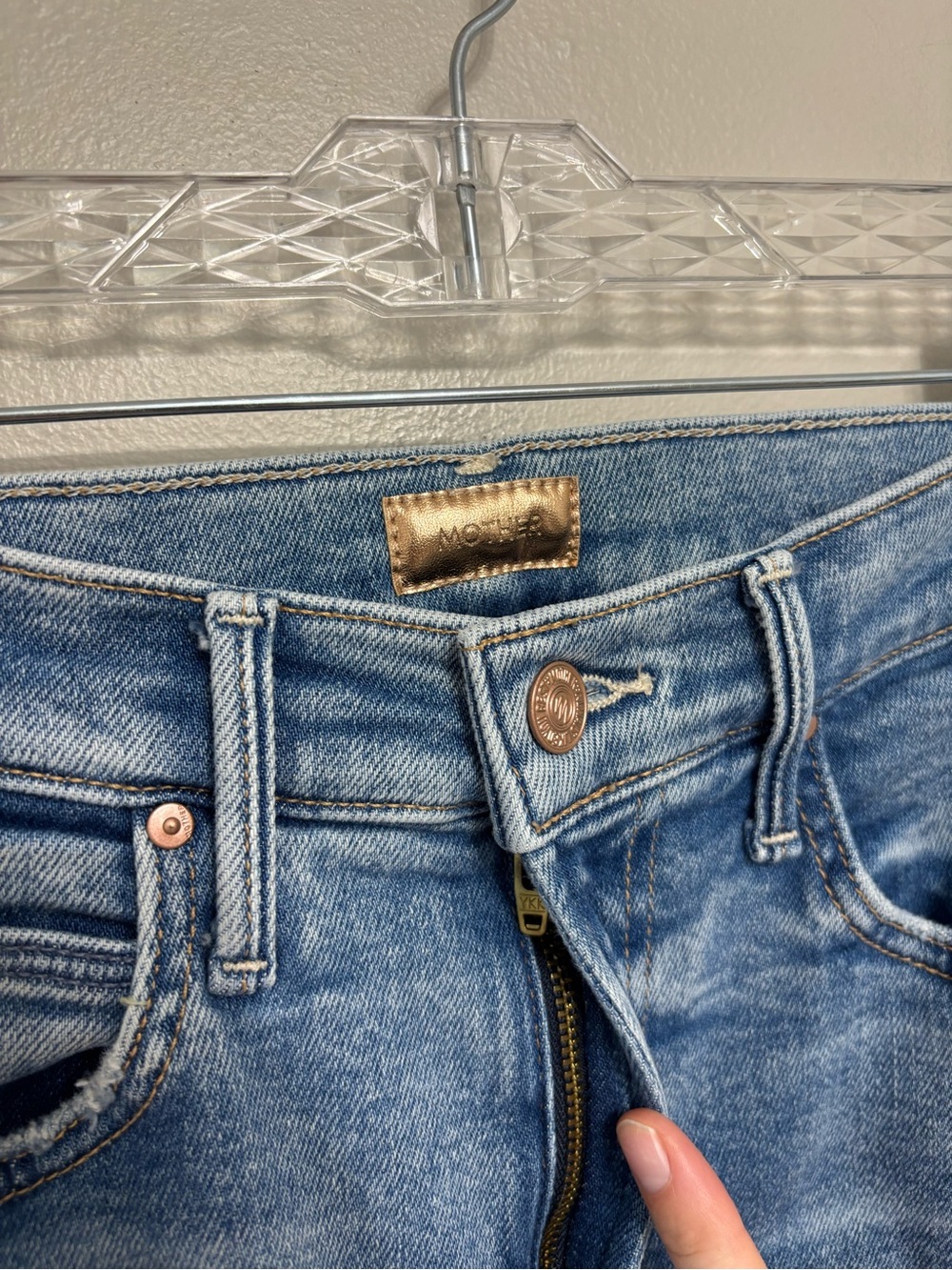 MOTHER Denim High Waisted Rascal Flood Jeans in Eye Of The Tiger Wash - Size 25 - Picture 6 of 10